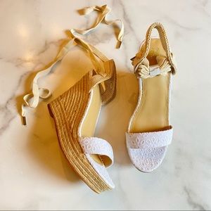 Victoria’s Secret Eyelet Espadrille Wedges